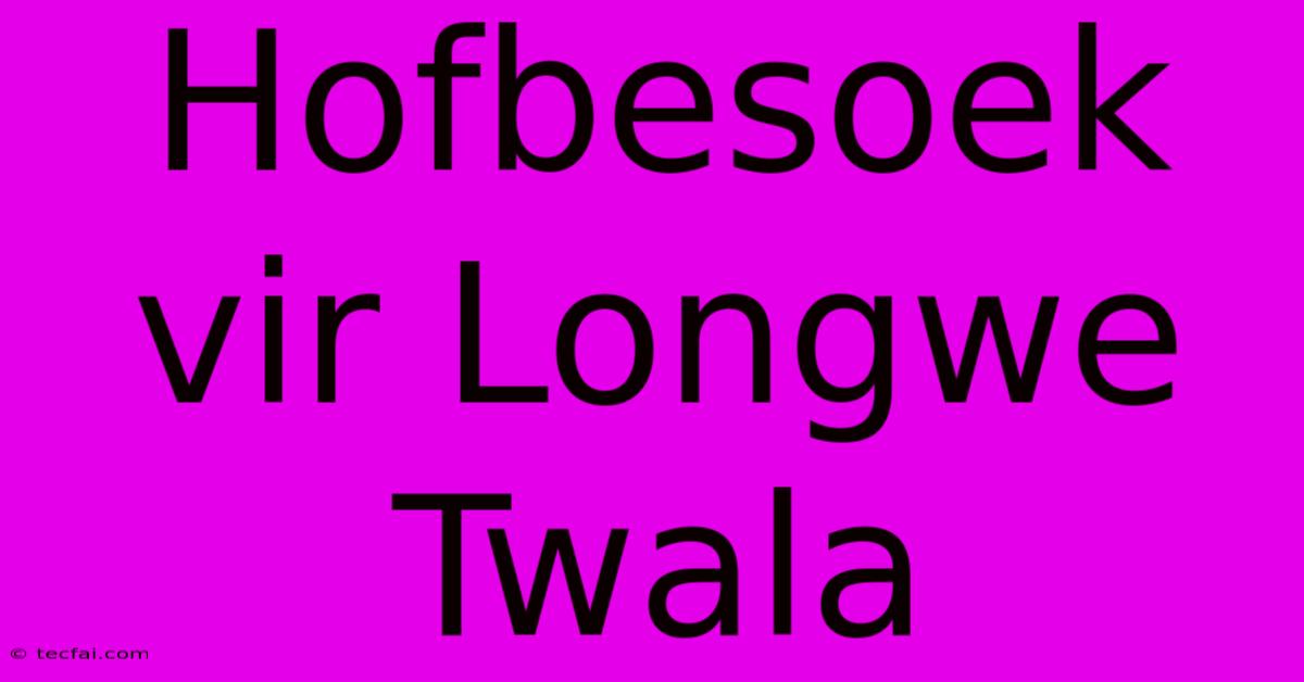 Hofbesoek Vir Longwe Twala