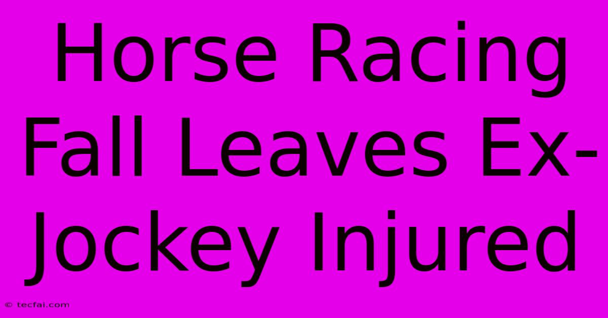 Horse Racing Fall Leaves Ex-Jockey Injured 