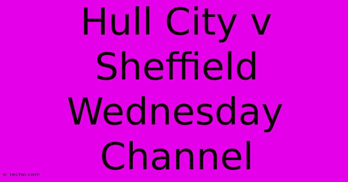 Hull City V Sheffield Wednesday Channel