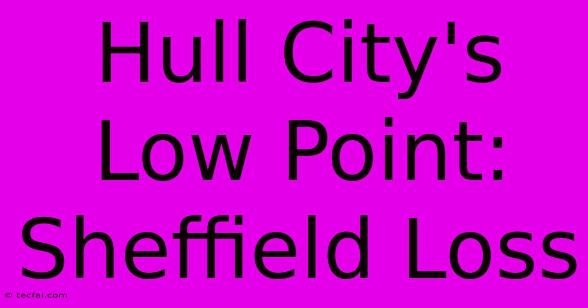 Hull City's Low Point: Sheffield Loss