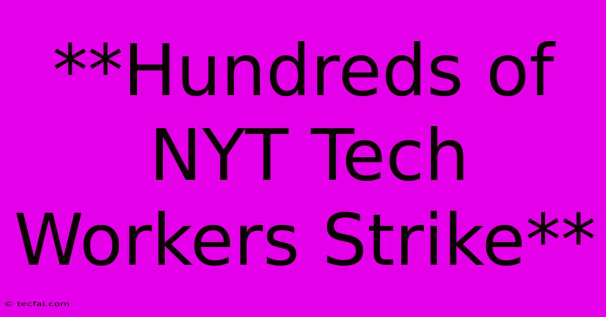 **Hundreds Of NYT Tech Workers Strike**