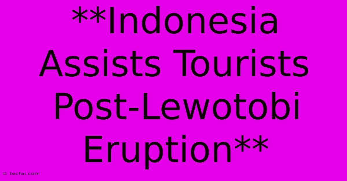 **Indonesia Assists Tourists Post-Lewotobi Eruption**