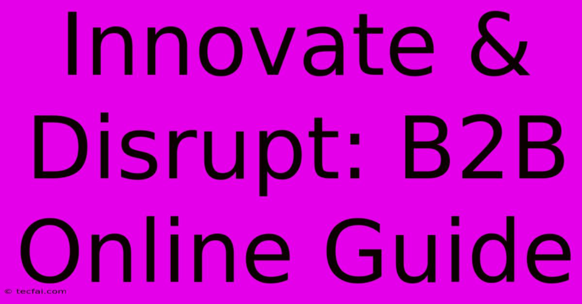 Innovate & Disrupt: B2B Online Guide