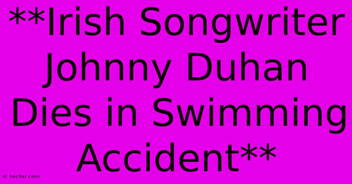 **Irish Songwriter Johnny Duhan Dies In Swimming Accident**