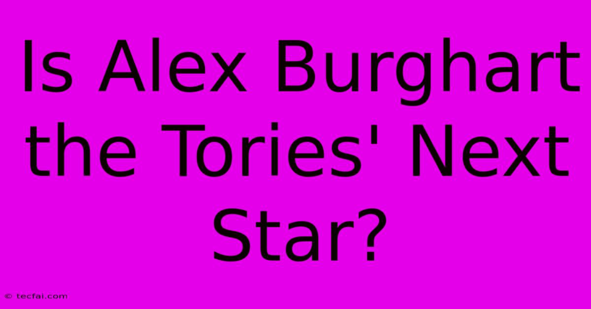 Is Alex Burghart The Tories' Next Star?