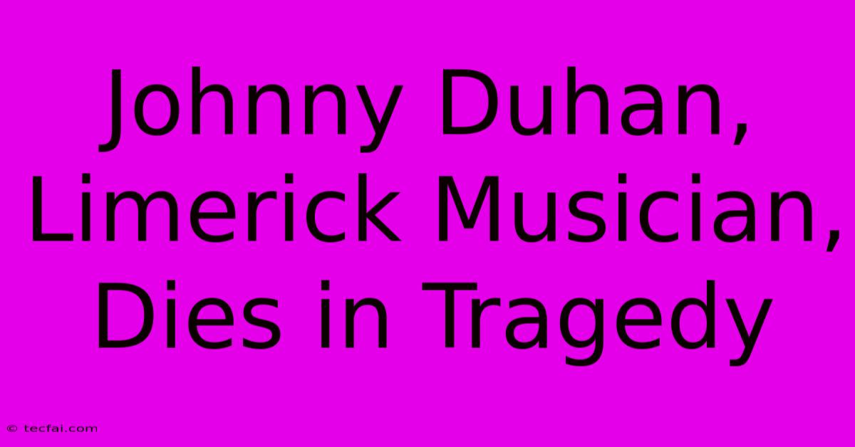 Johnny Duhan, Limerick Musician, Dies In Tragedy