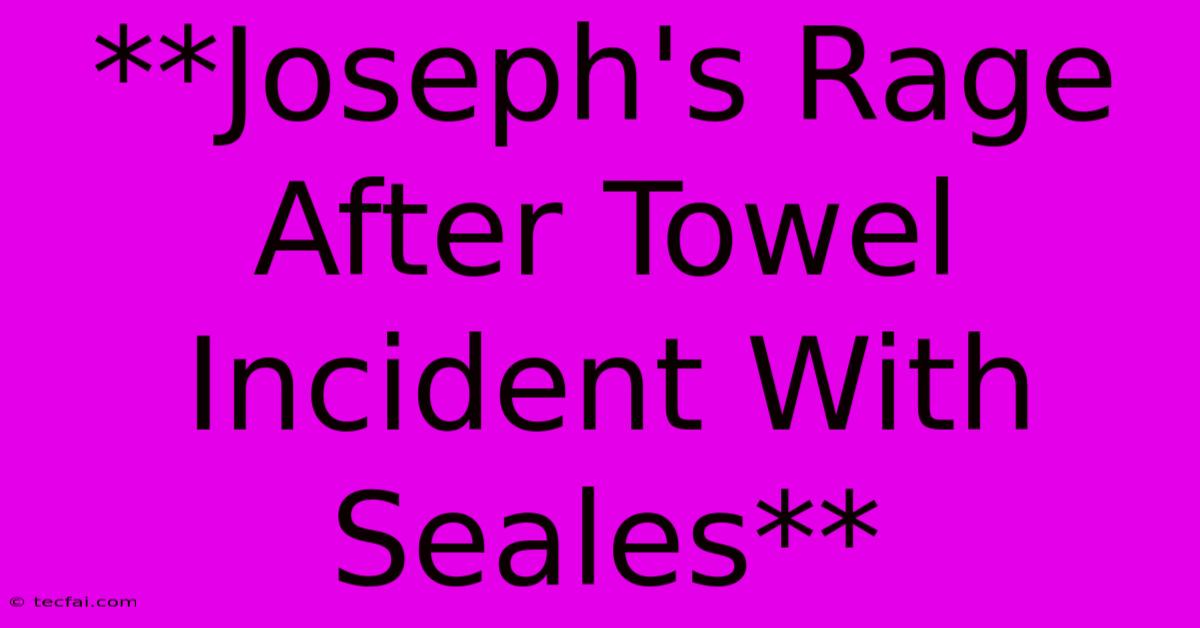 **Joseph's Rage After Towel Incident With Seales**