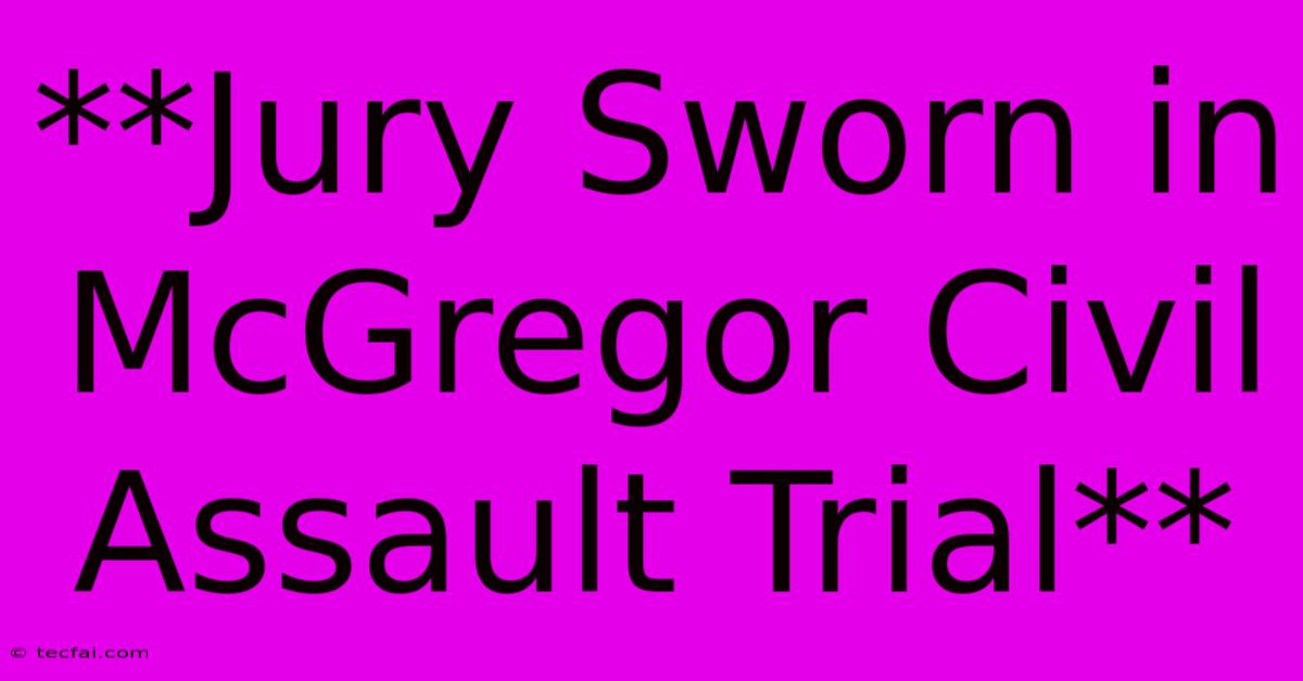 **Jury Sworn In McGregor Civil Assault Trial**