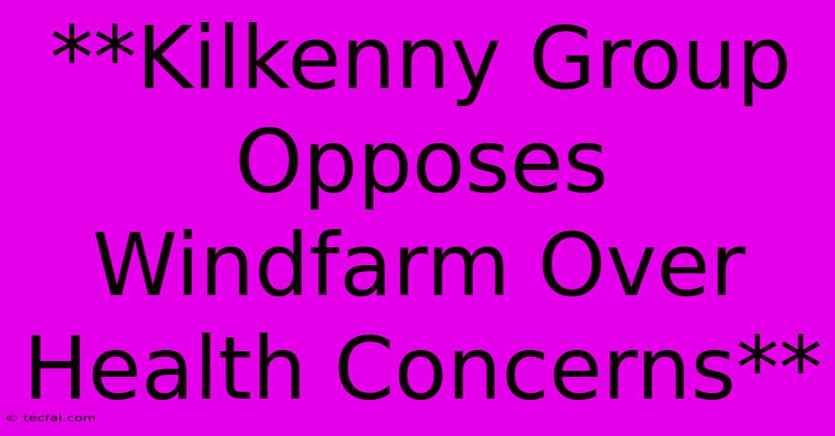 **Kilkenny Group Opposes Windfarm Over Health Concerns**