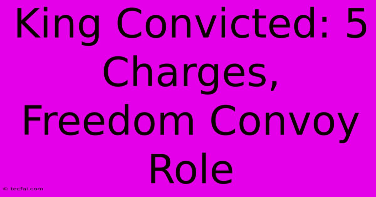 King Convicted: 5 Charges, Freedom Convoy Role