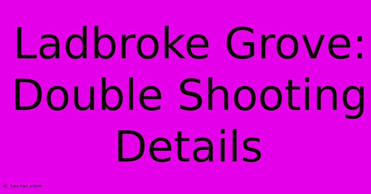 Ladbroke Grove: Double Shooting Details