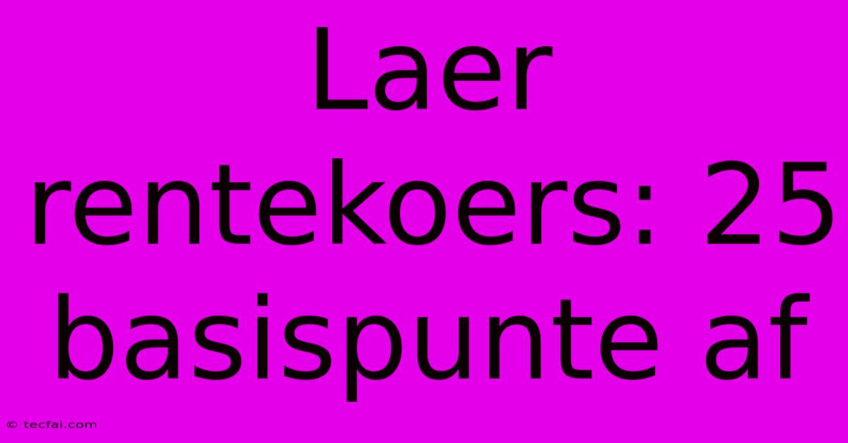 Laer Rentekoers: 25 Basispunte Af