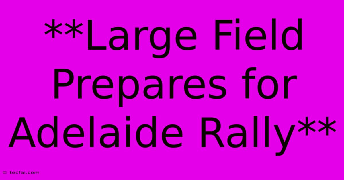 **Large Field Prepares For Adelaide Rally**