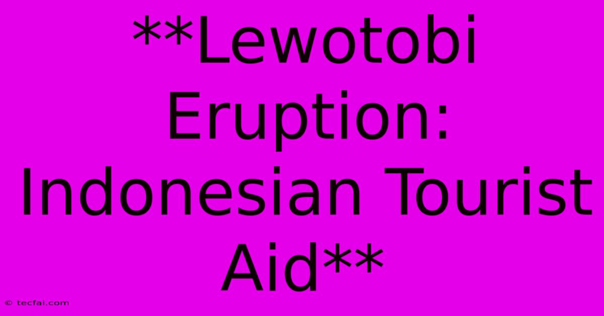 **Lewotobi Eruption: Indonesian Tourist Aid** 