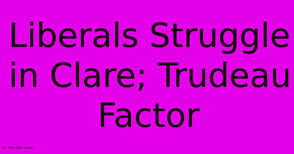 Liberals Struggle In Clare; Trudeau Factor