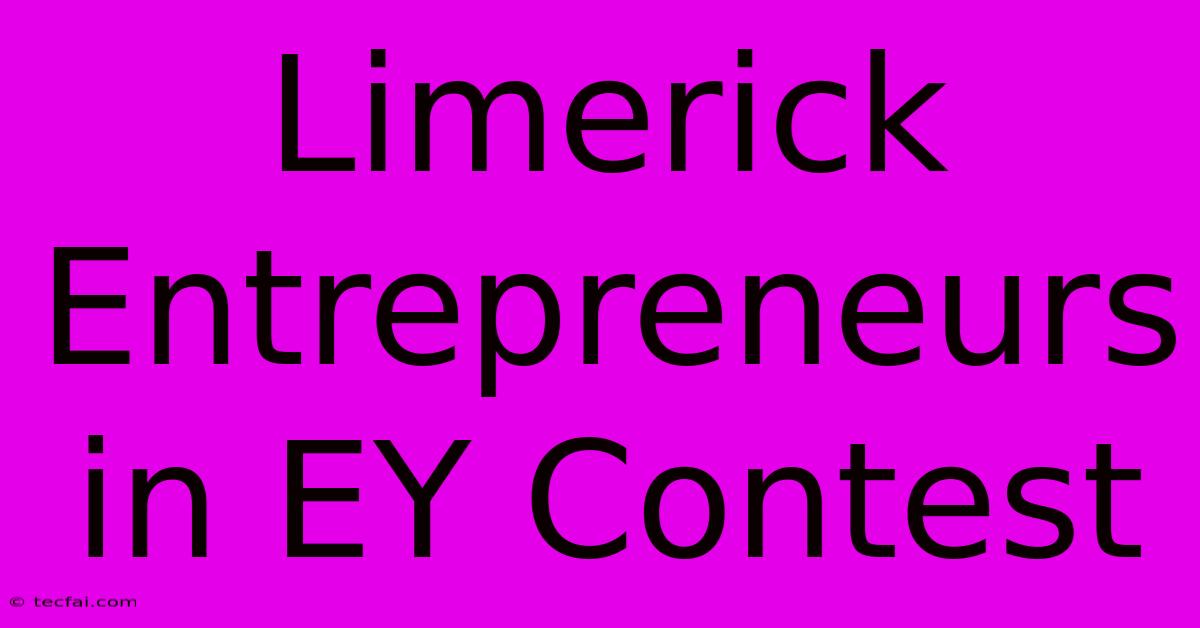 Limerick Entrepreneurs In EY Contest