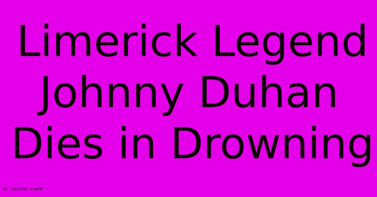 Limerick Legend Johnny Duhan Dies In Drowning