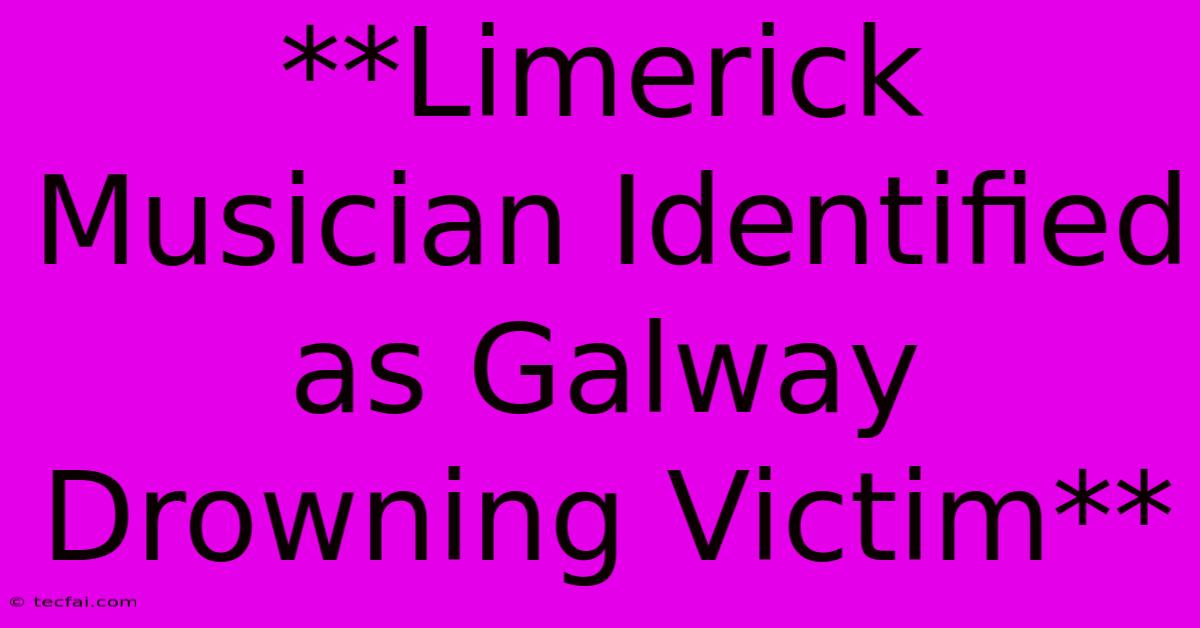 **Limerick Musician Identified As Galway Drowning Victim** 