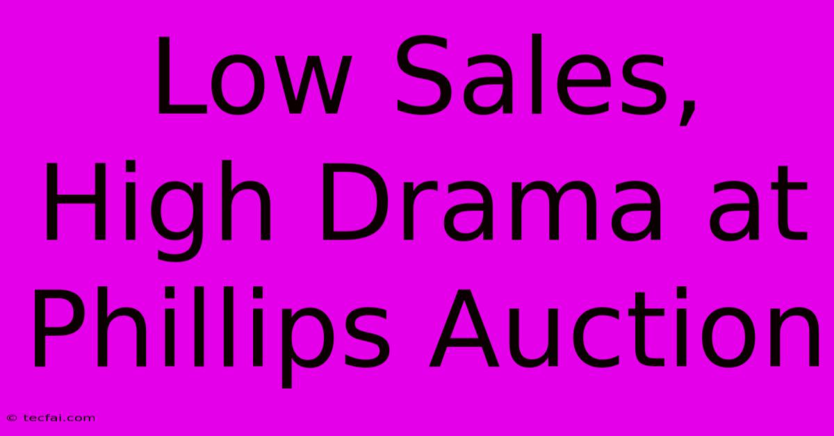 Low Sales, High Drama At Phillips Auction