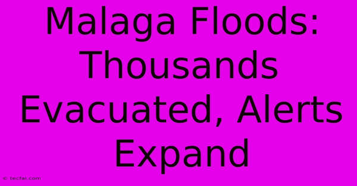 Malaga Floods: Thousands Evacuated, Alerts Expand 