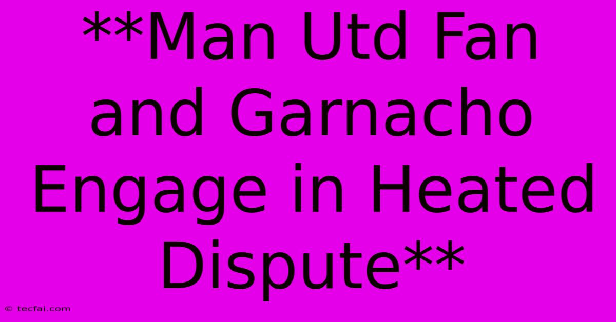 **Man Utd Fan And Garnacho Engage In Heated Dispute** 