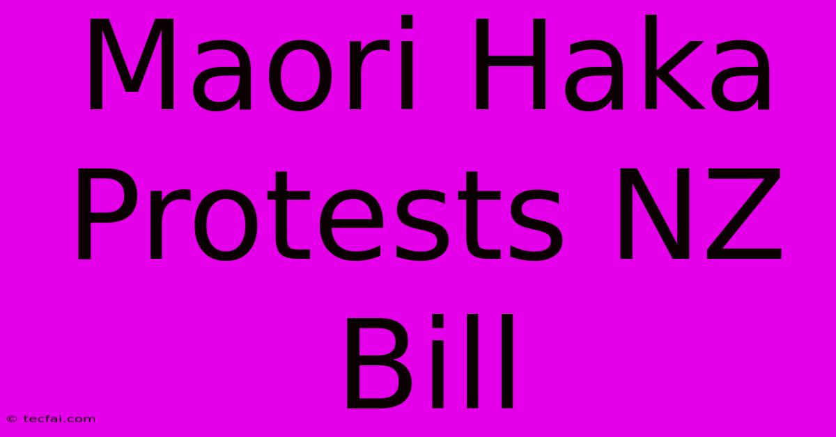 Maori Haka Protests NZ Bill