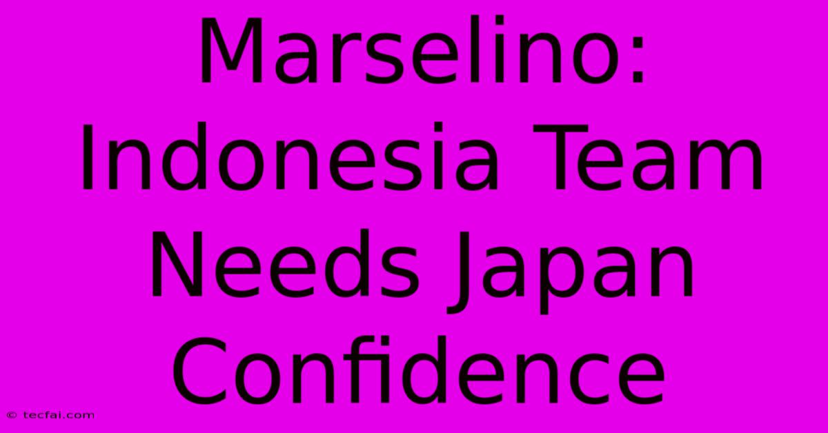 Marselino: Indonesia Team Needs Japan Confidence