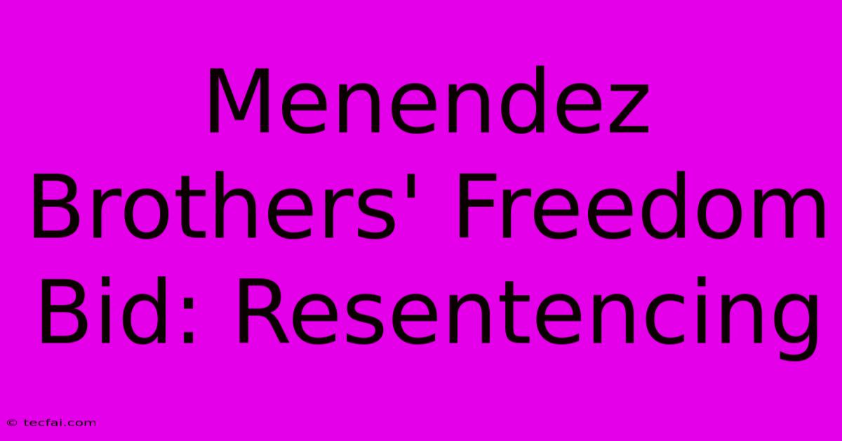 Menendez Brothers' Freedom Bid: Resentencing