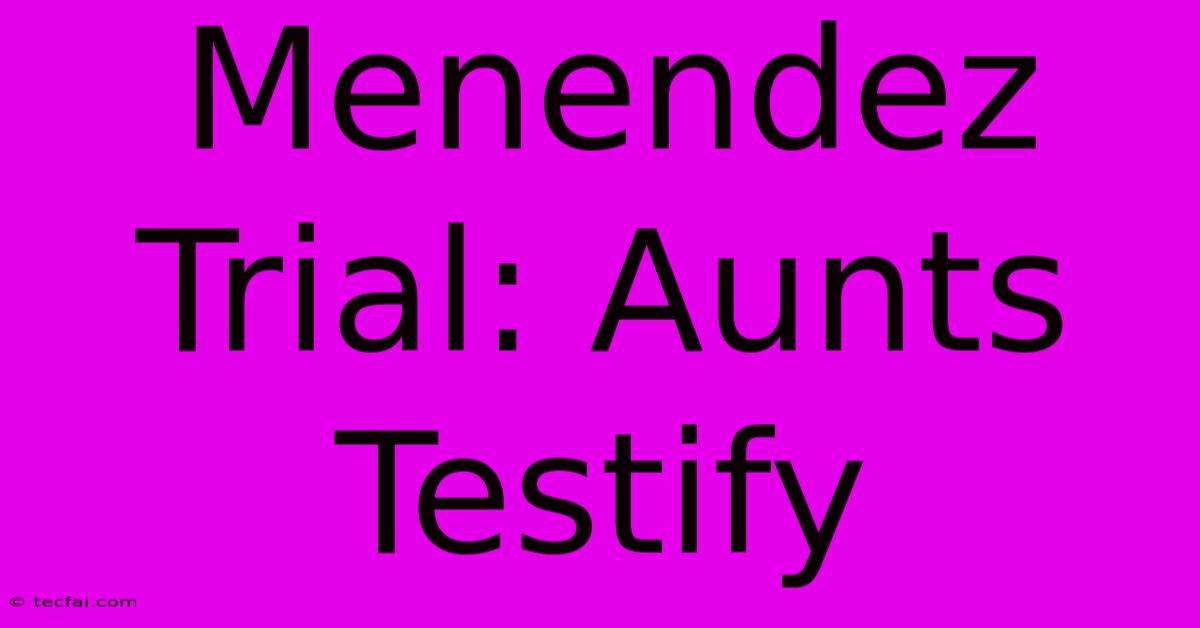 Menendez Trial: Aunts Testify