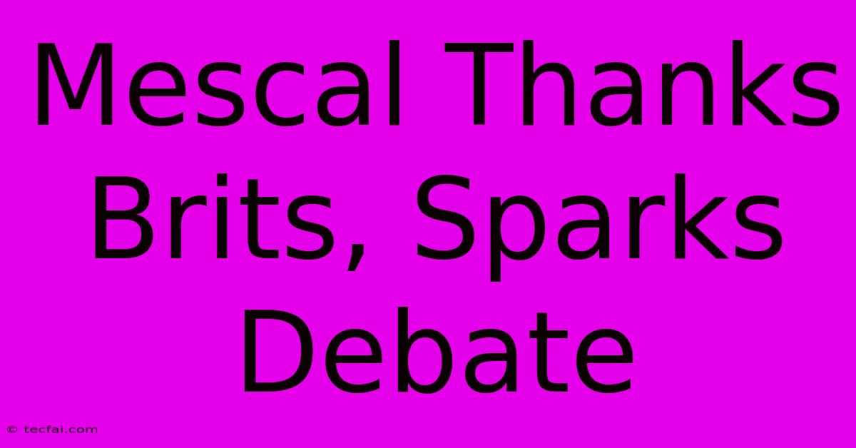 Mescal Thanks Brits, Sparks Debate