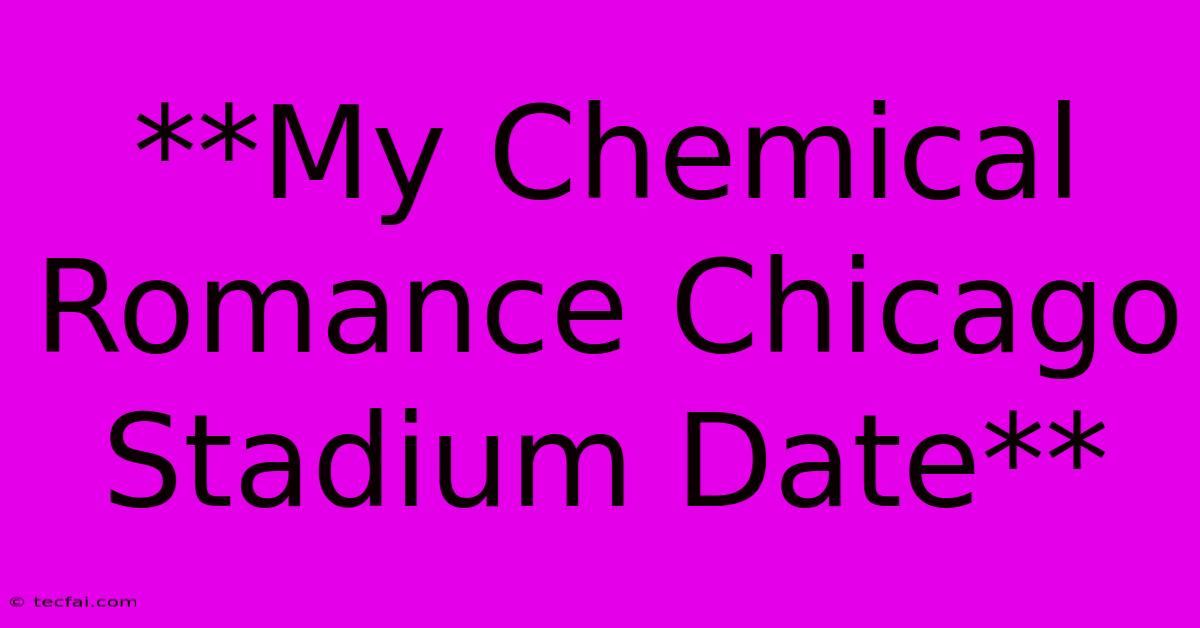 **My Chemical Romance Chicago Stadium Date**