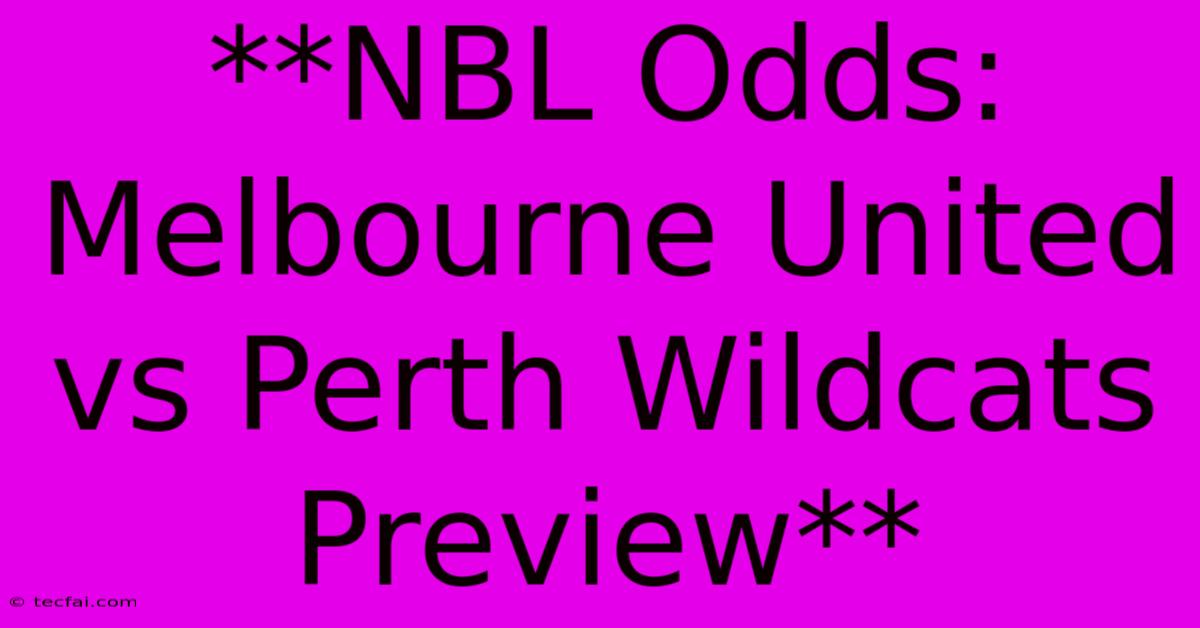 **NBL Odds: Melbourne United Vs Perth Wildcats Preview**