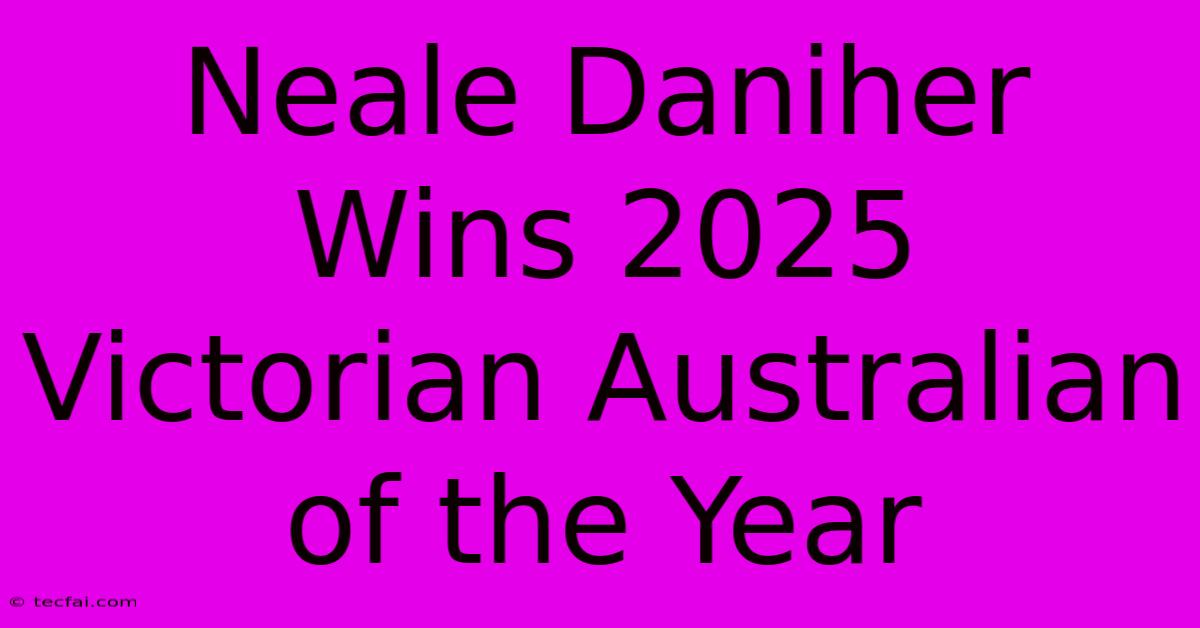 Neale Daniher Wins 2025 Victorian Australian Of The Year