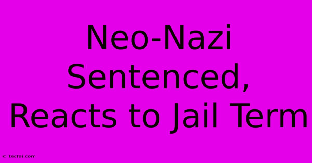 Neo-Nazi Sentenced, Reacts To Jail Term