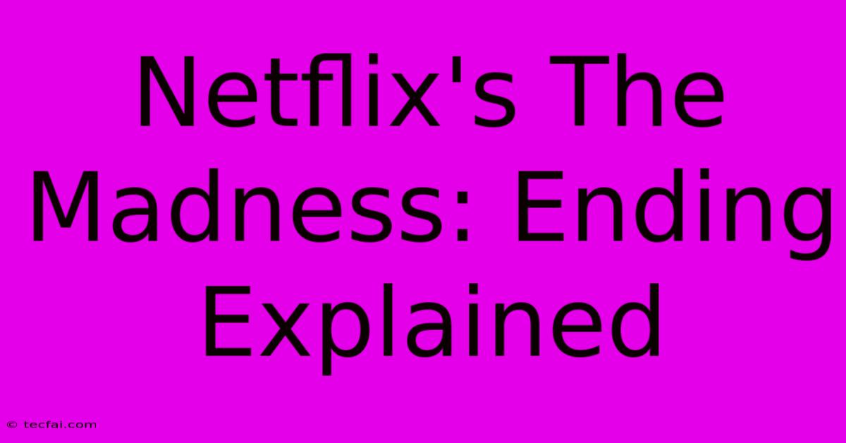 Netflix's The Madness: Ending Explained