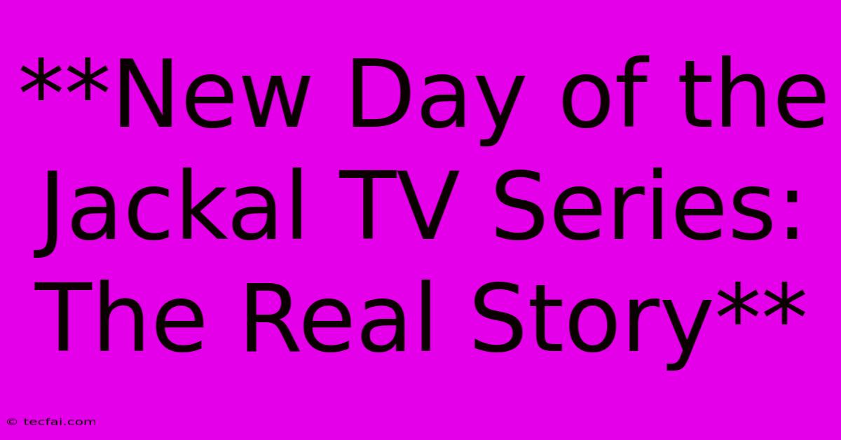 **New Day Of The Jackal TV Series: The Real Story**