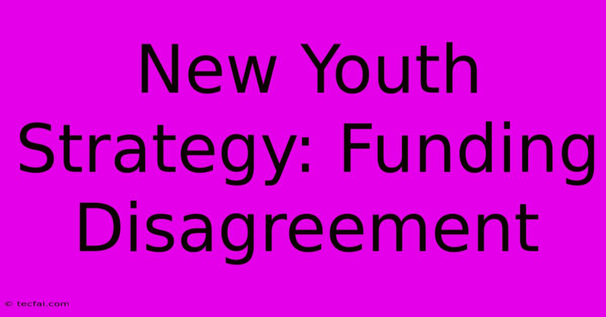 New Youth Strategy: Funding Disagreement