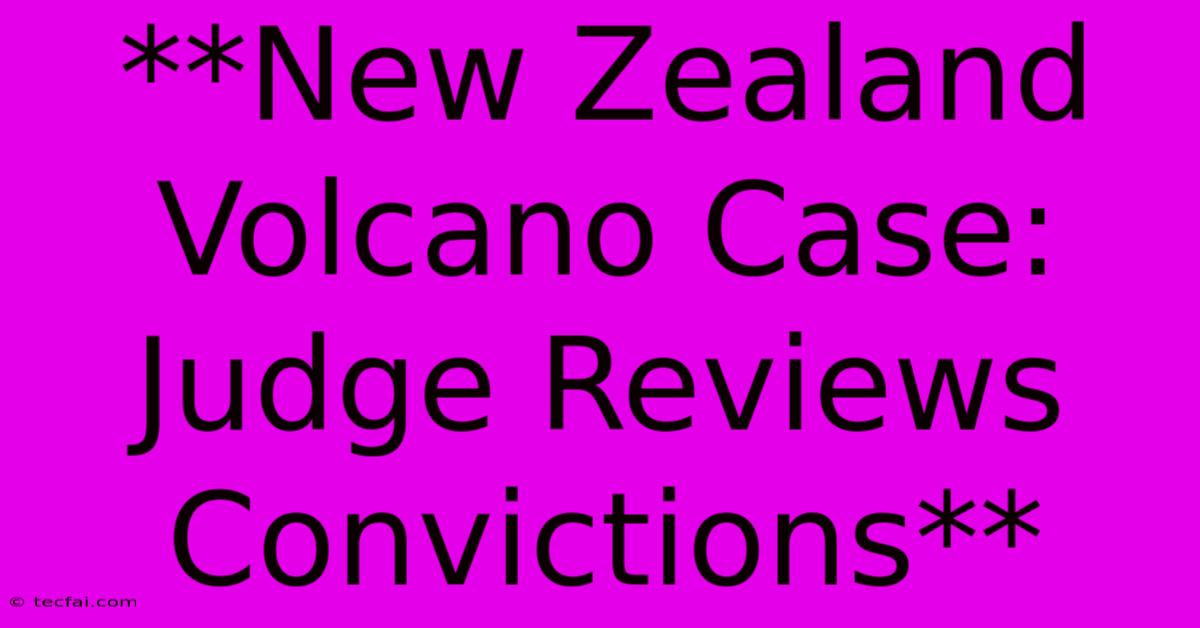 **New Zealand Volcano Case: Judge Reviews Convictions**