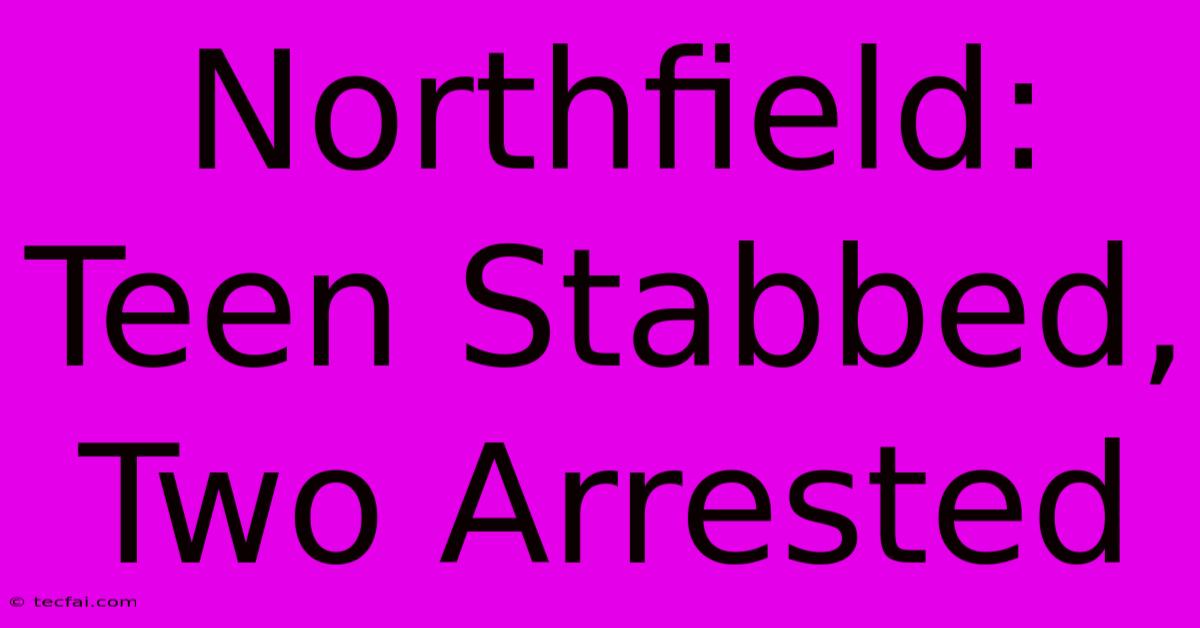 Northfield: Teen Stabbed, Two Arrested