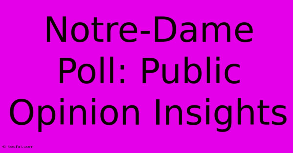 Notre-Dame Poll: Public Opinion Insights