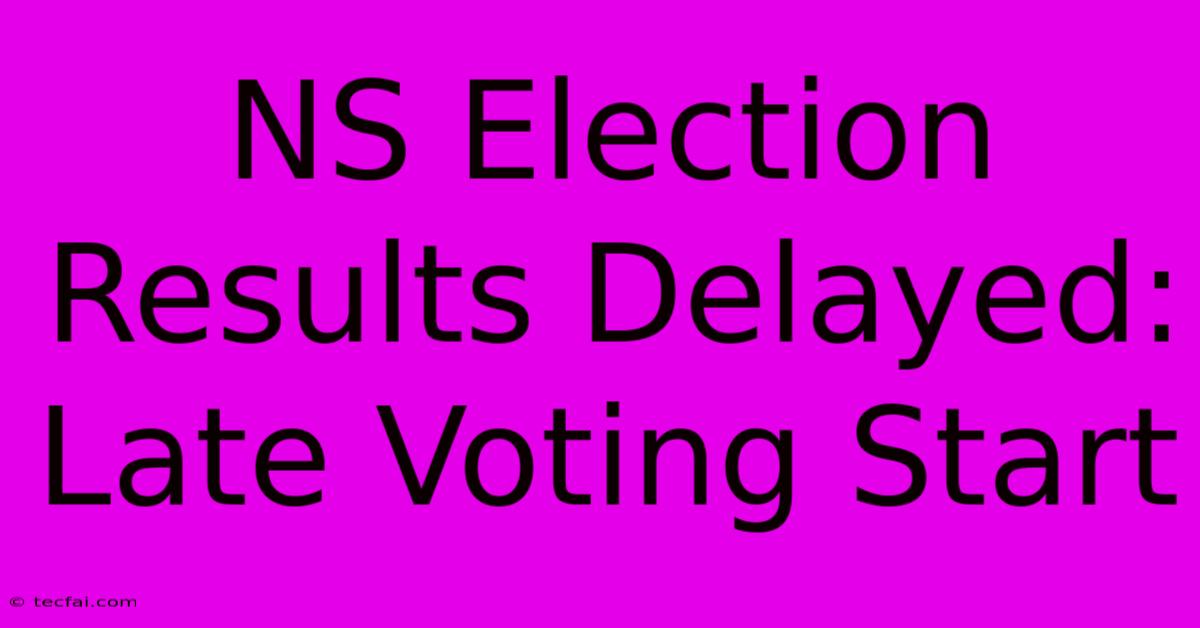 NS Election Results Delayed: Late Voting Start