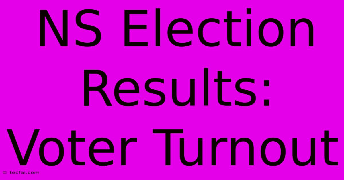 NS Election Results: Voter Turnout