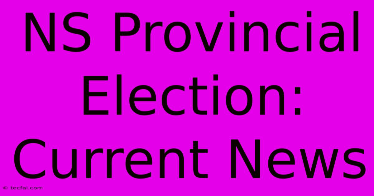 NS Provincial Election: Current News