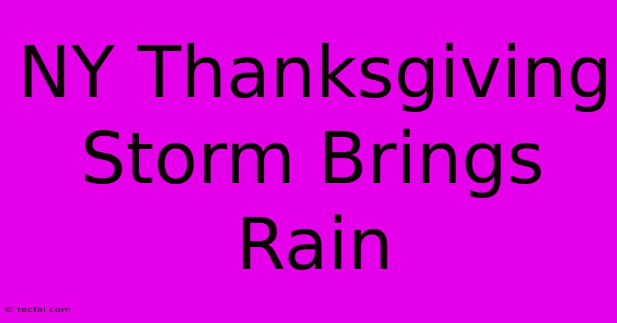 NY Thanksgiving Storm Brings Rain