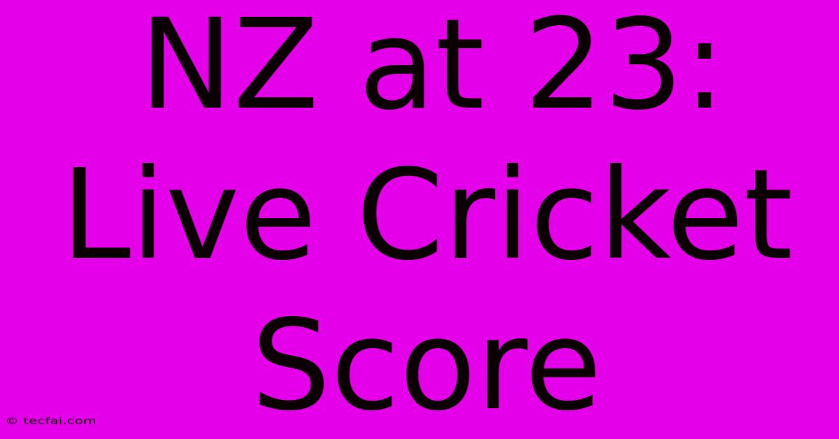 NZ At 23: Live Cricket Score