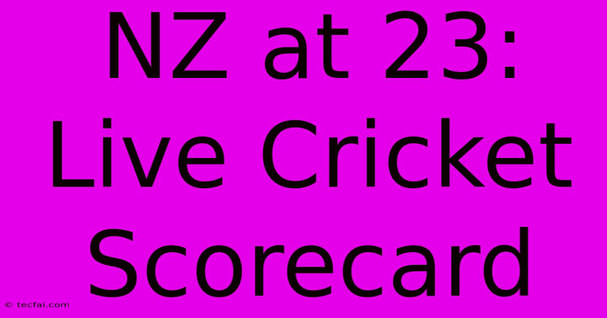 NZ At 23: Live Cricket Scorecard