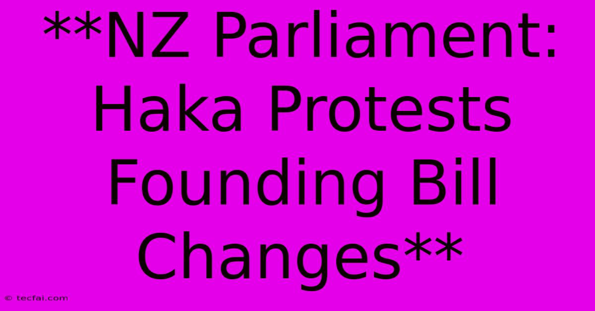 **NZ Parliament: Haka Protests Founding Bill Changes**