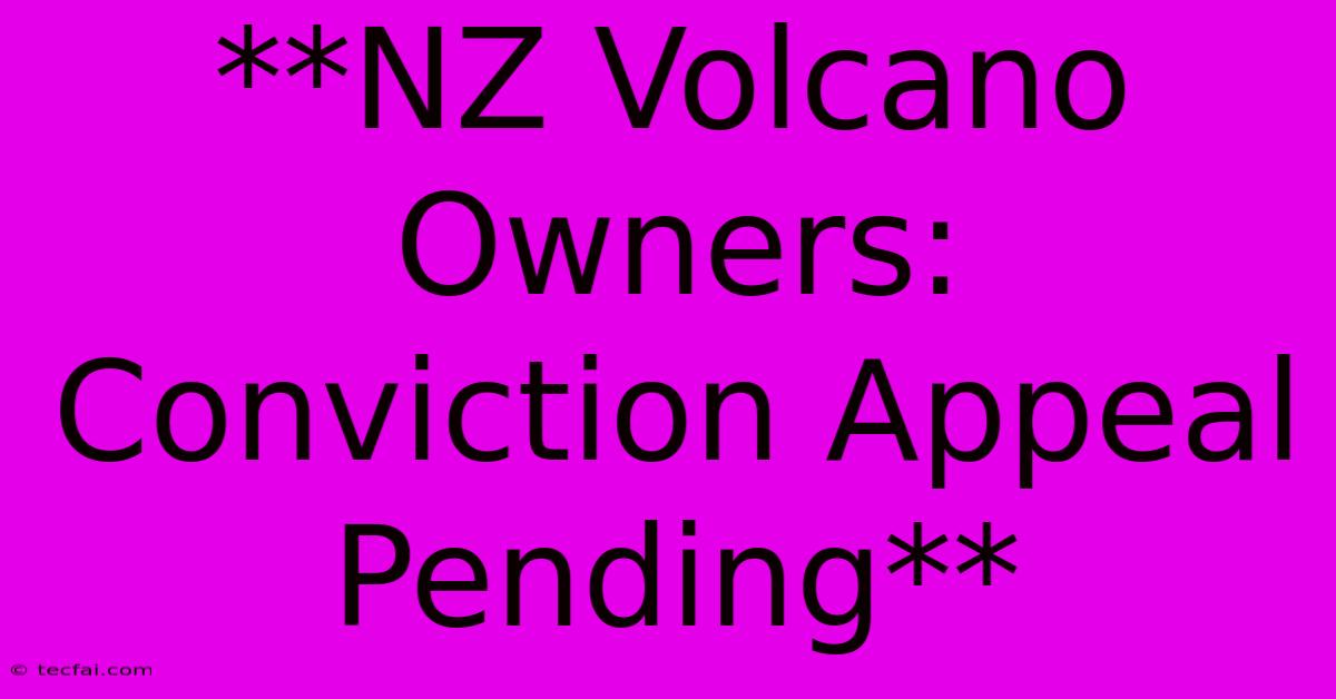 **NZ Volcano Owners: Conviction Appeal Pending**