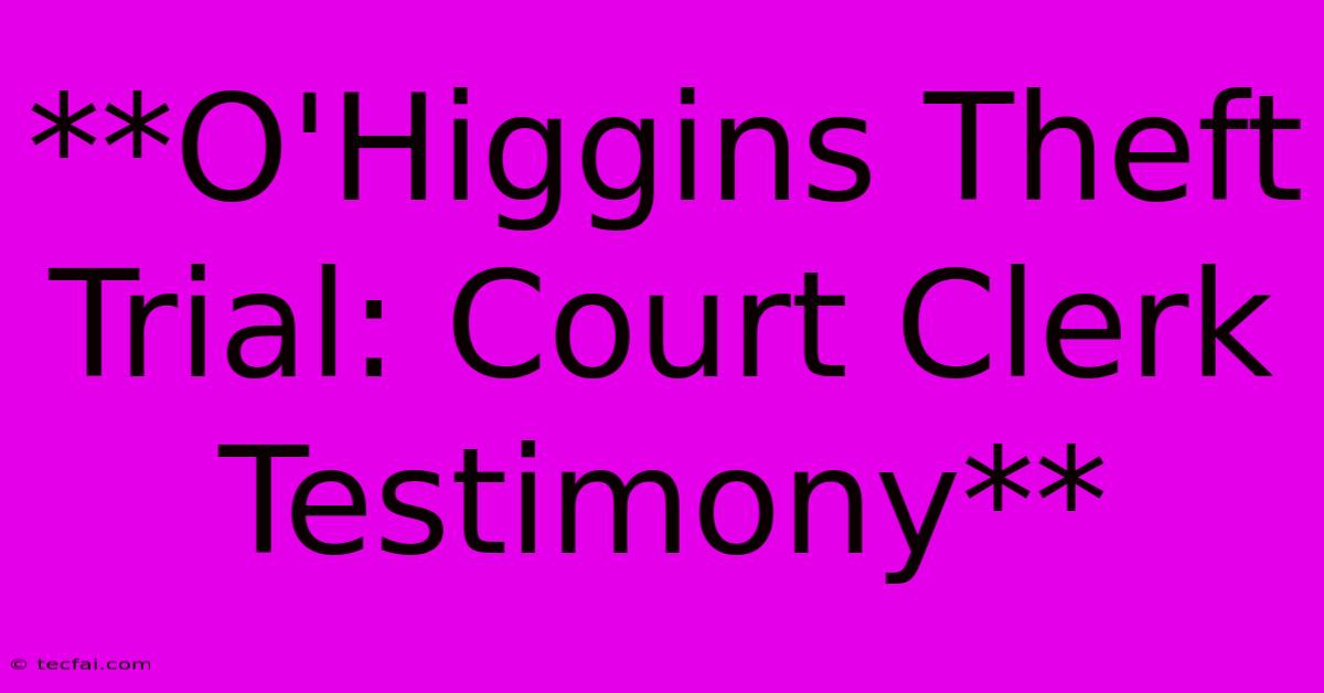 **O'Higgins Theft Trial: Court Clerk Testimony**