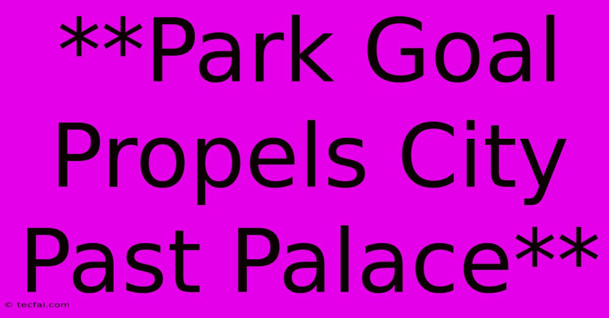 **Park Goal Propels City Past Palace**